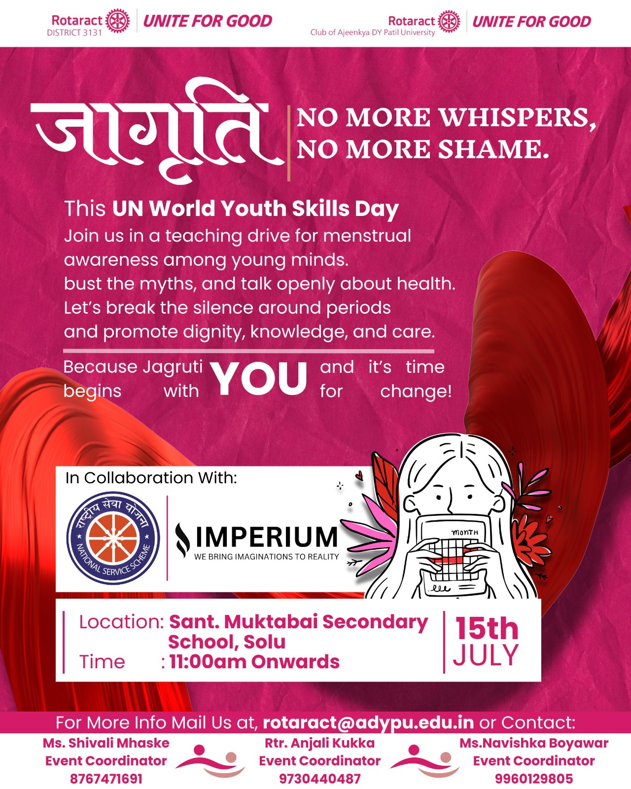 jagruti : menstrual awarness camp